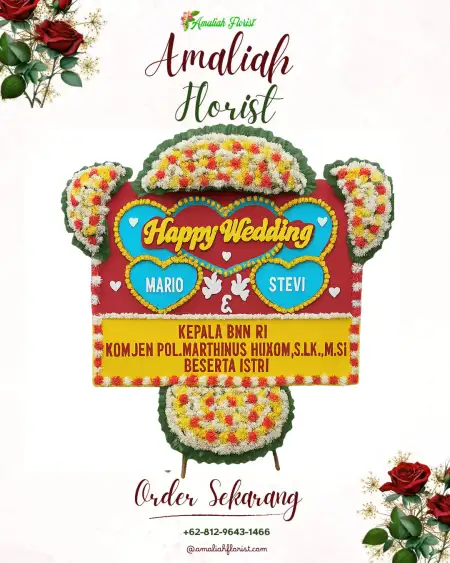 Papan Bunga Pernikahan Sukowuwuh